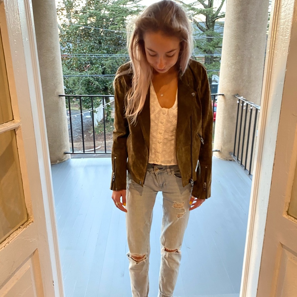 Blank NYC faux suede Moto jacket